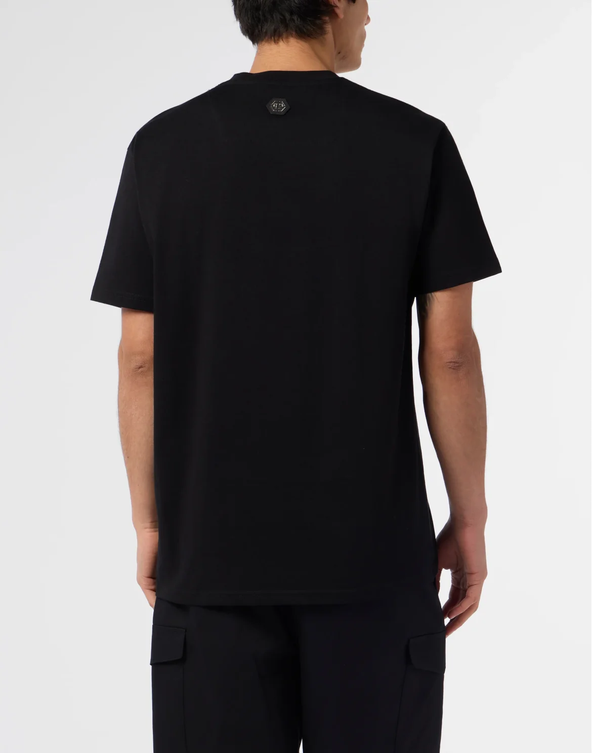 Round Neck T-Shirt Logo Hexagon, цвет: Черный