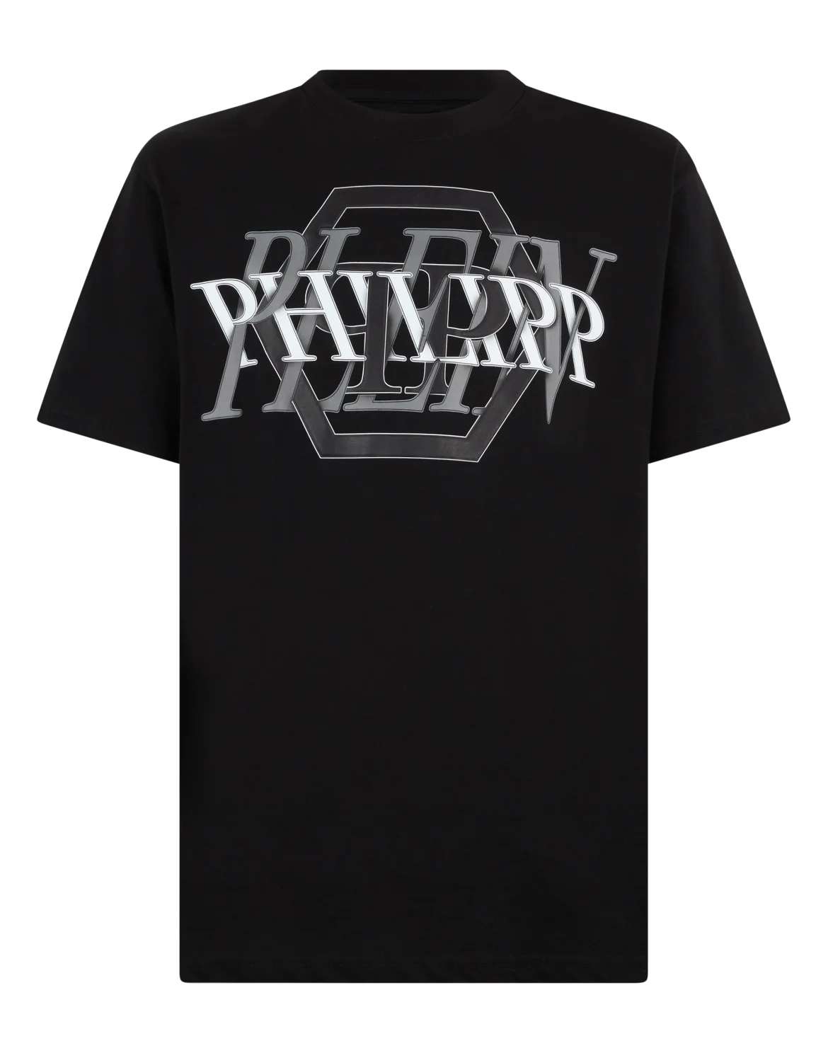 Round Neck T-Shirt Logo Hexagon, цвет: Черный