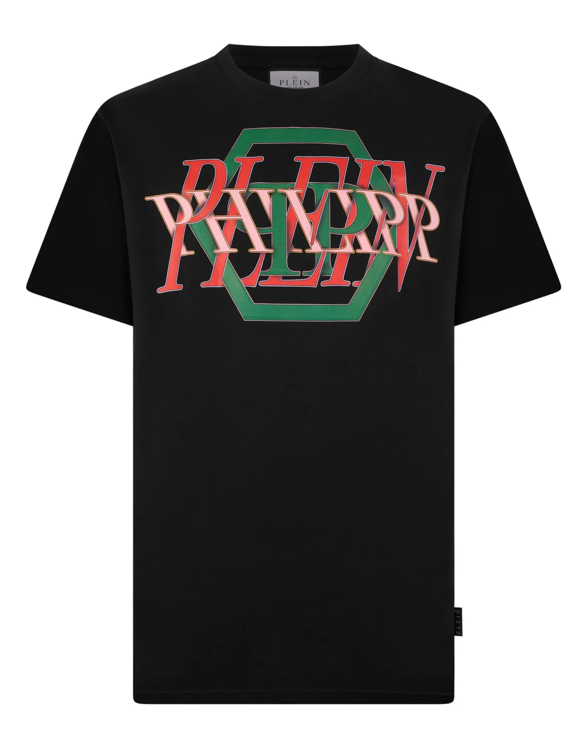 Round Neck T-Shirt Logo Hexagon, цвет: Черный