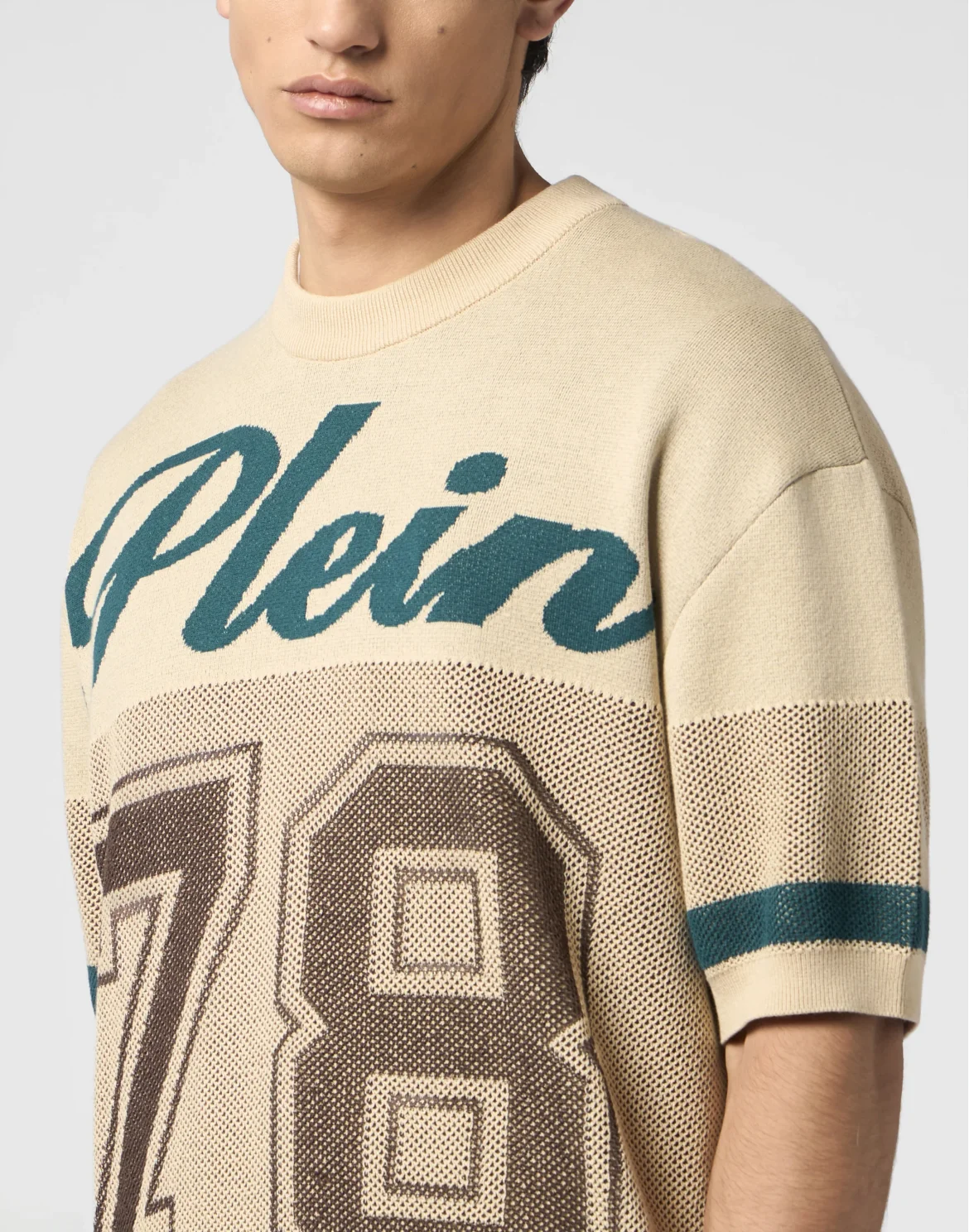 Round Neck T-Shirt, цвет: Бежевый