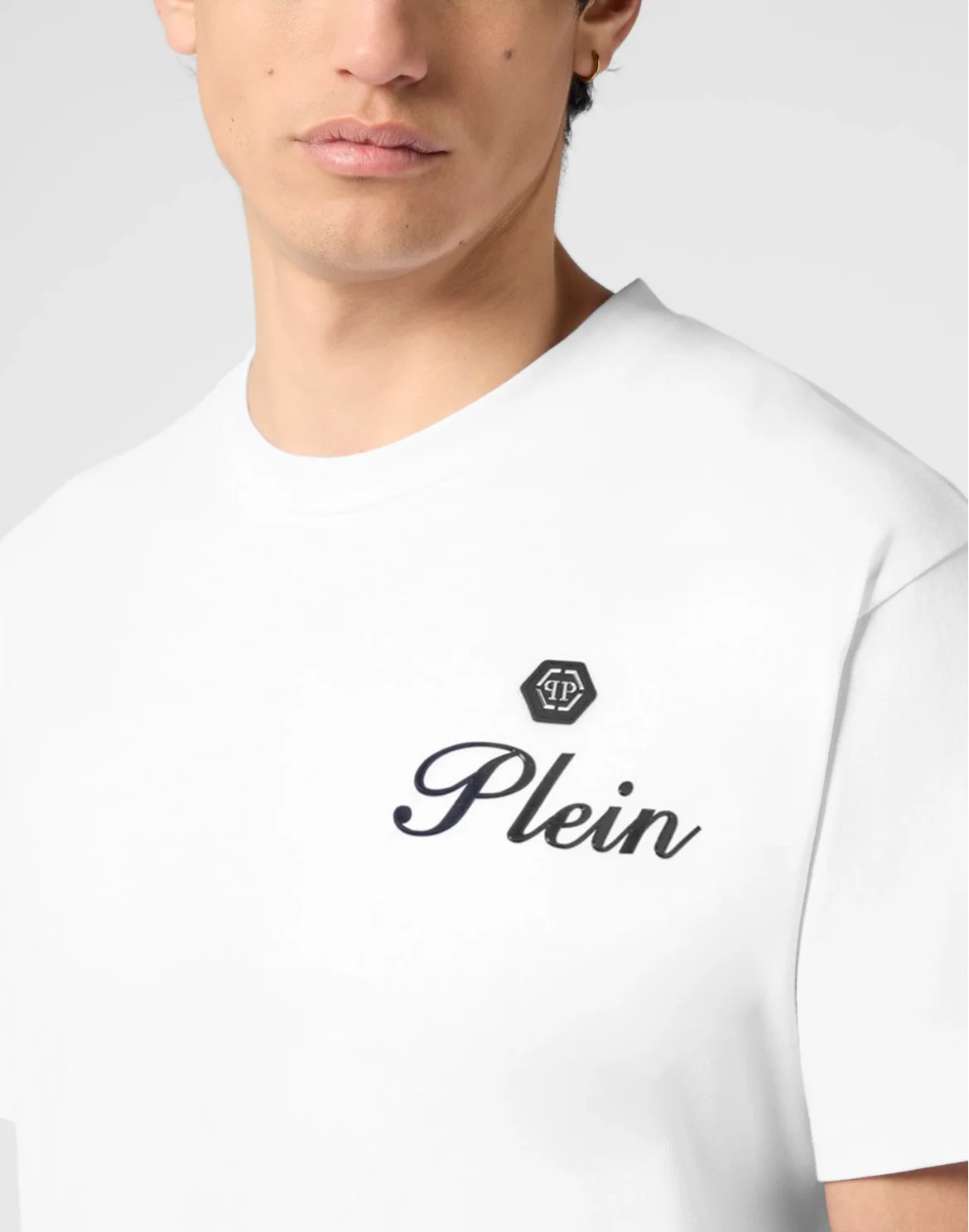 Round Neck T-Shirt Embossed Signature, цвет: Белый
