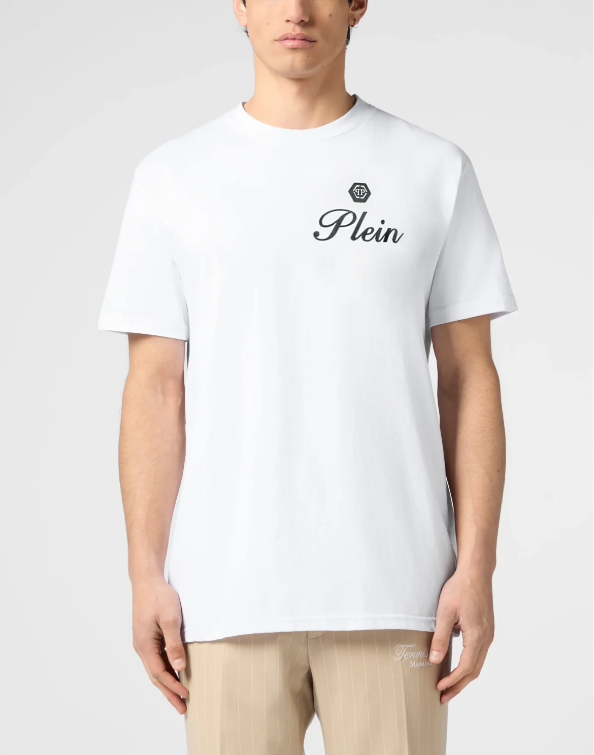 Round Neck T-Shirt Embossed Signature, цвет: Белый