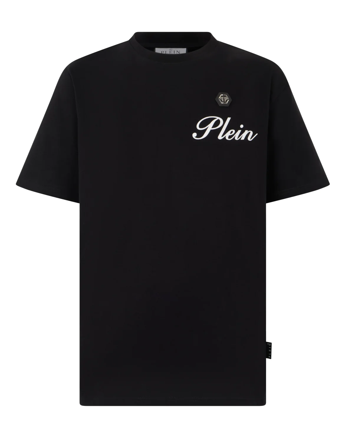 Round Neck T-Shirt Embossed Signature, цвет: Черный
