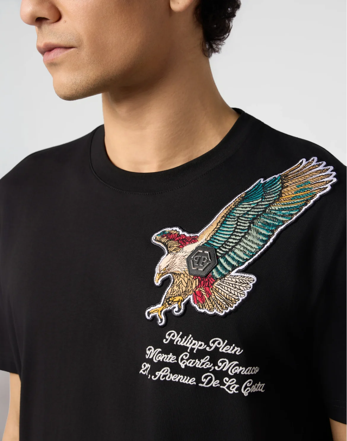 Round Neck T-Shirt Eagle Montecarlo, цвет: Черный