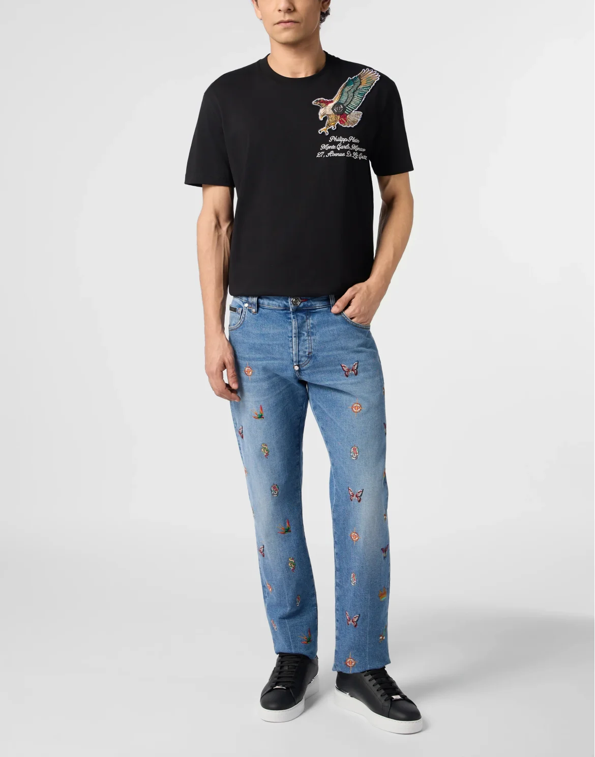 Round Neck T-Shirt Eagle Montecarlo, цвет: Черный