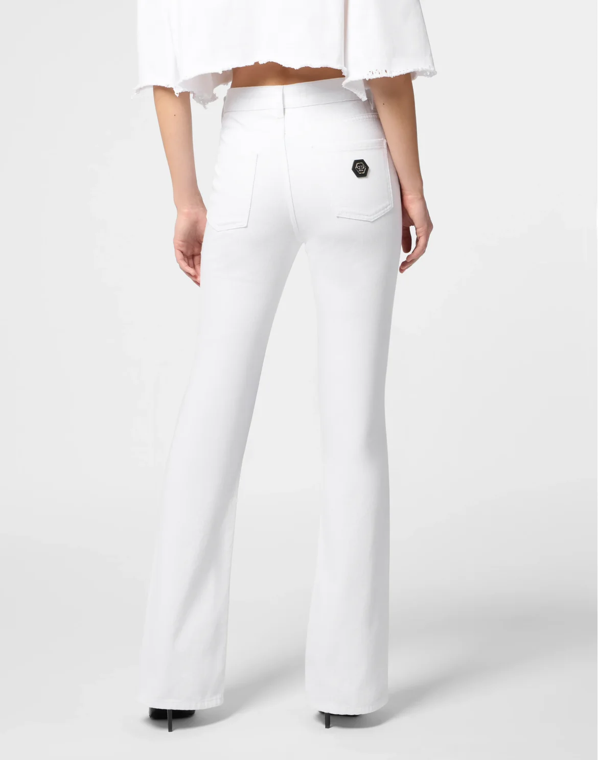 Flared Jeans Basic, цвет: Белый
