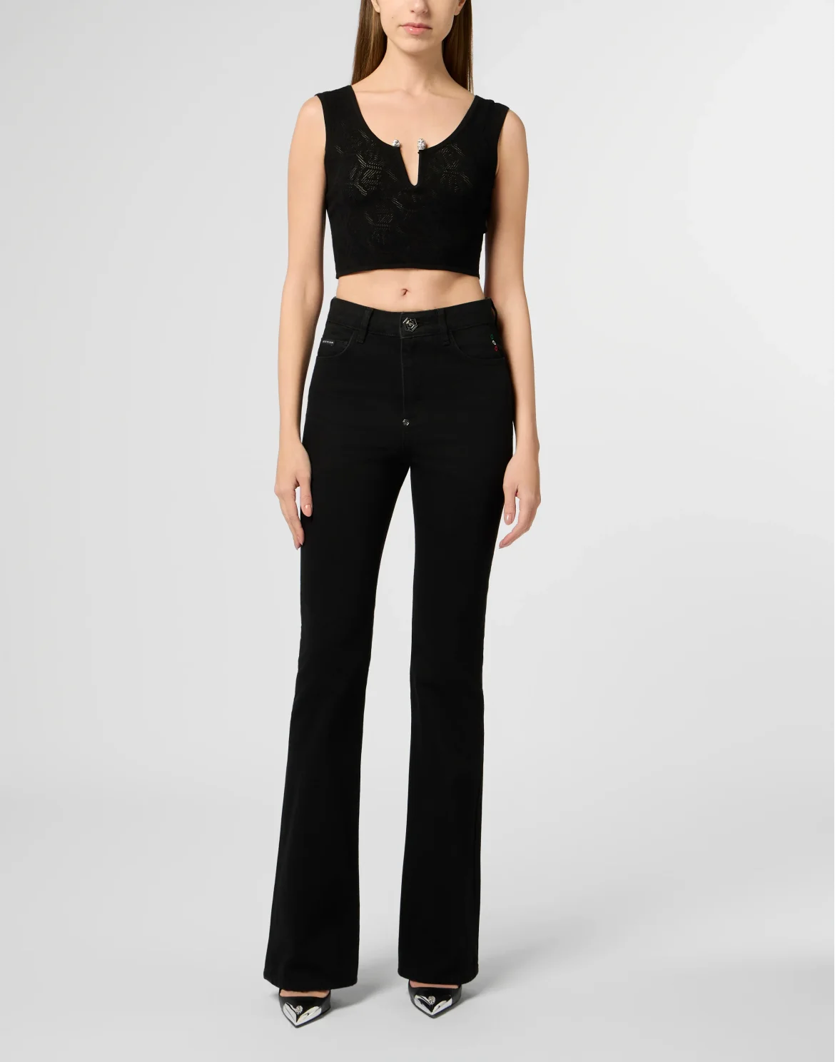 Flared Jeans Basic, цвет: Черный