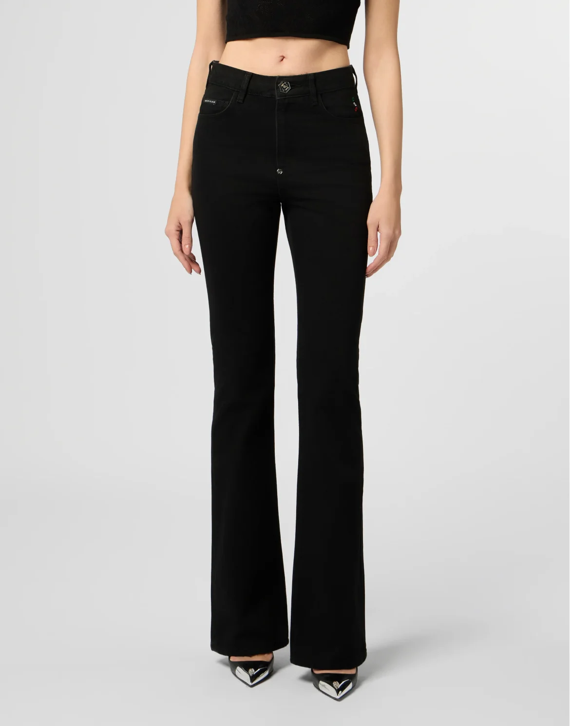Flared Jeans Basic, цвет: Черный