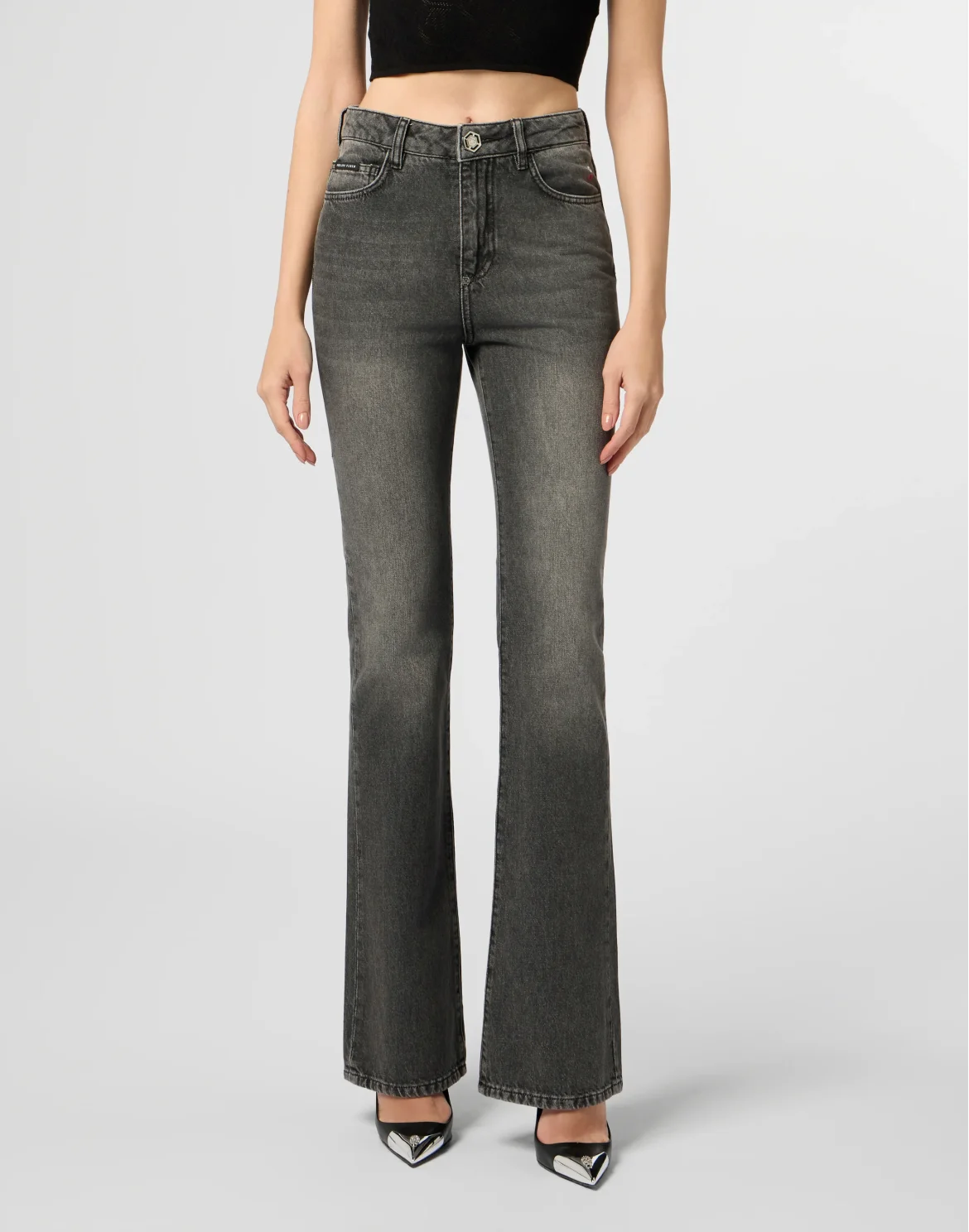 Flared Jeans Basic, цвет: Серый