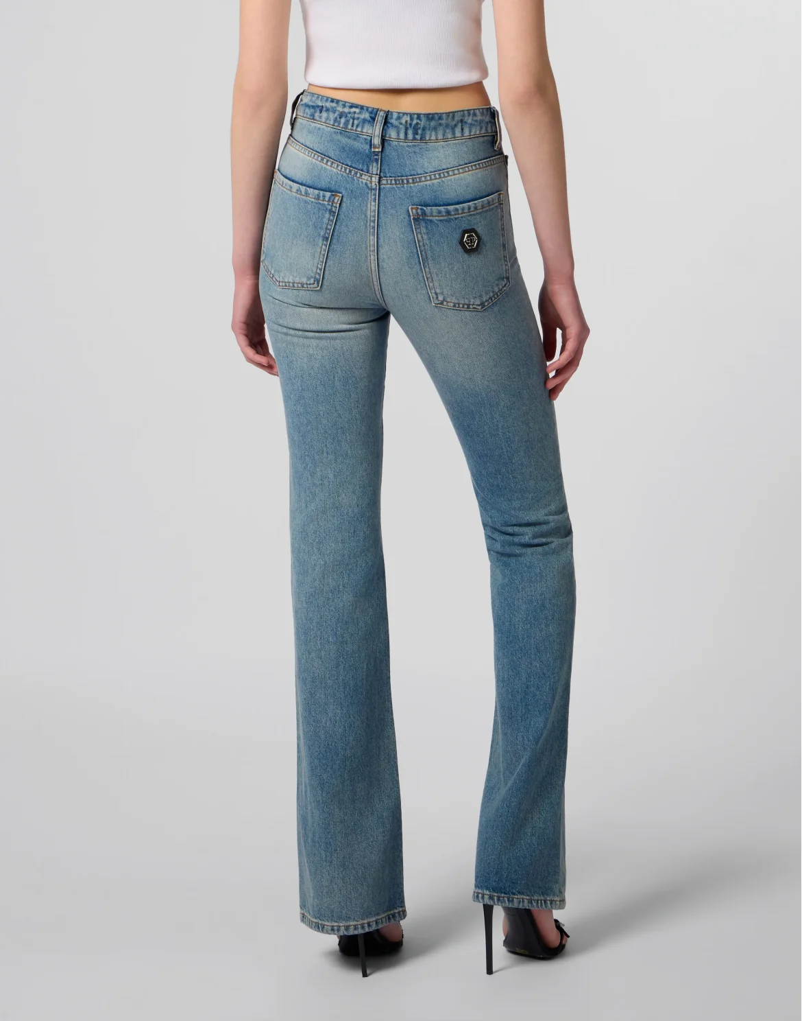 Flared Jeans Basic, цвет: Серый