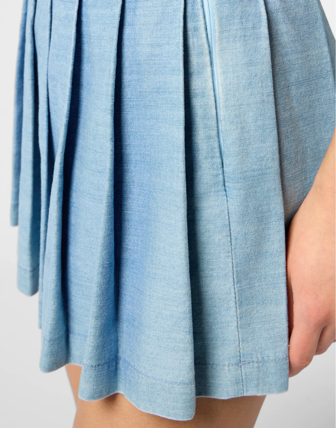 Chambray Mini Skirt, цвет: Голубой