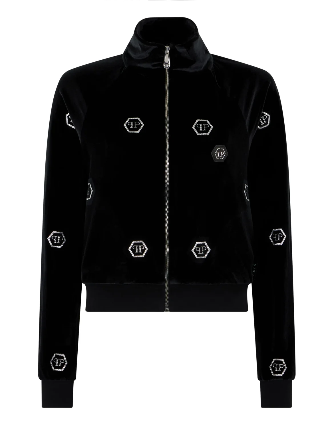 Chenille Tracksuit Jacket Mini Monogram Crystal Monogram, цвет: Черный