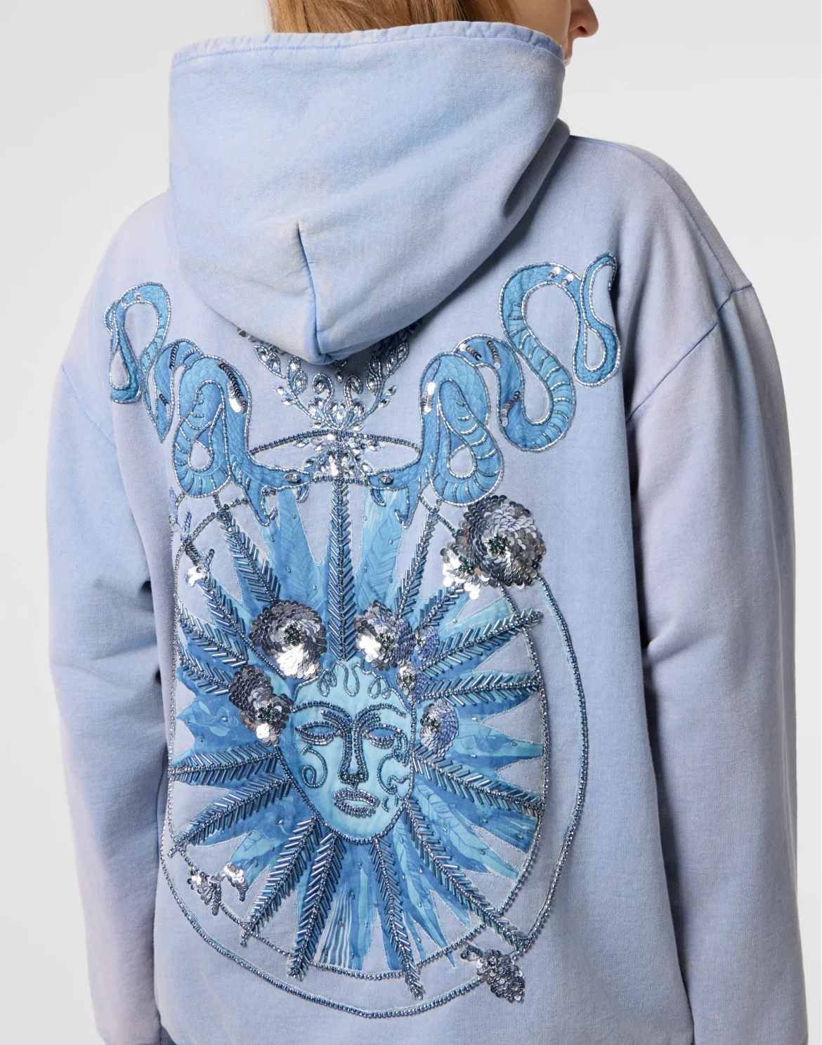 Regular Zip Hoodie Butterfly Tattoo, цвет: Голубой