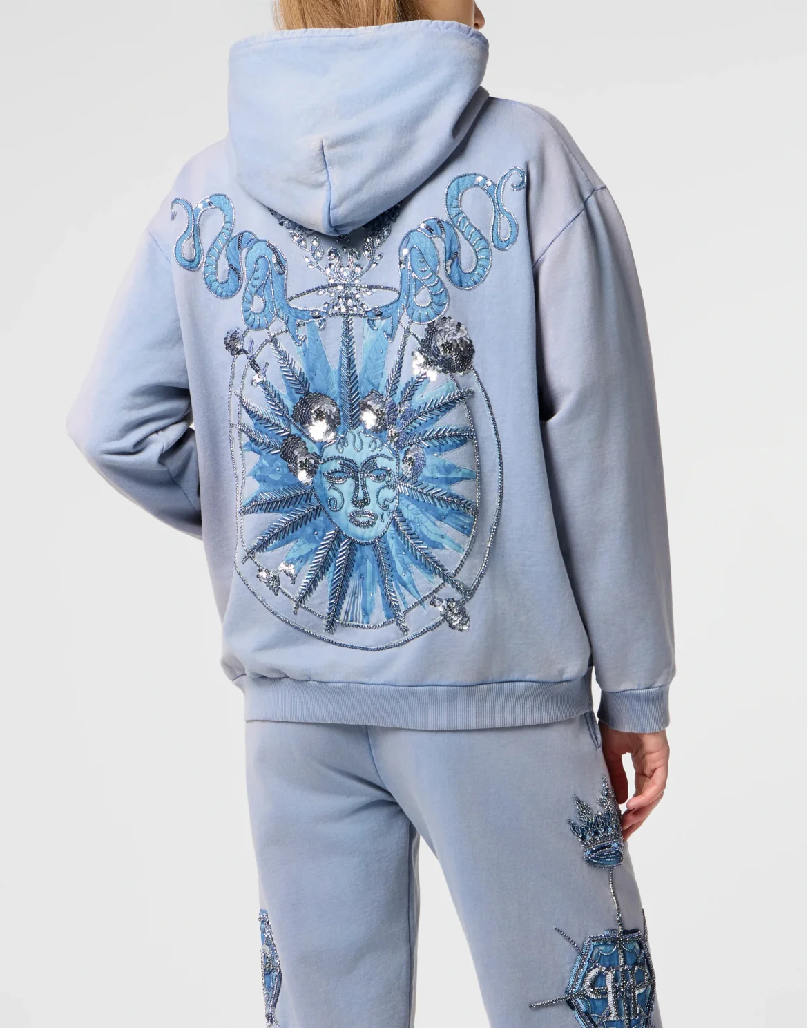 Regular Zip Hoodie Butterfly Tattoo, цвет: Голубой