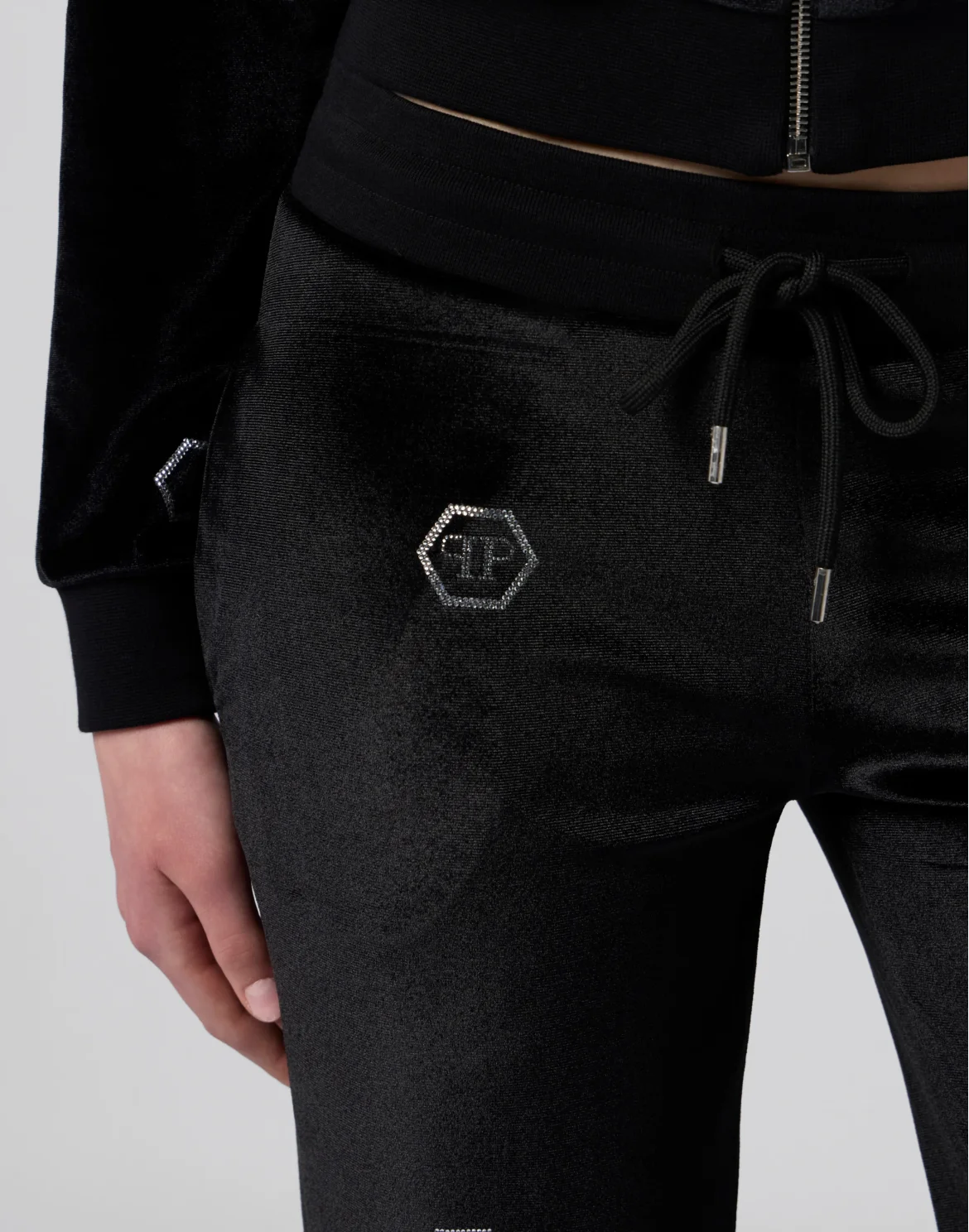 Chenille Jogging Pants Mini Monogram Strass Monogram Strass, цвет: Черный