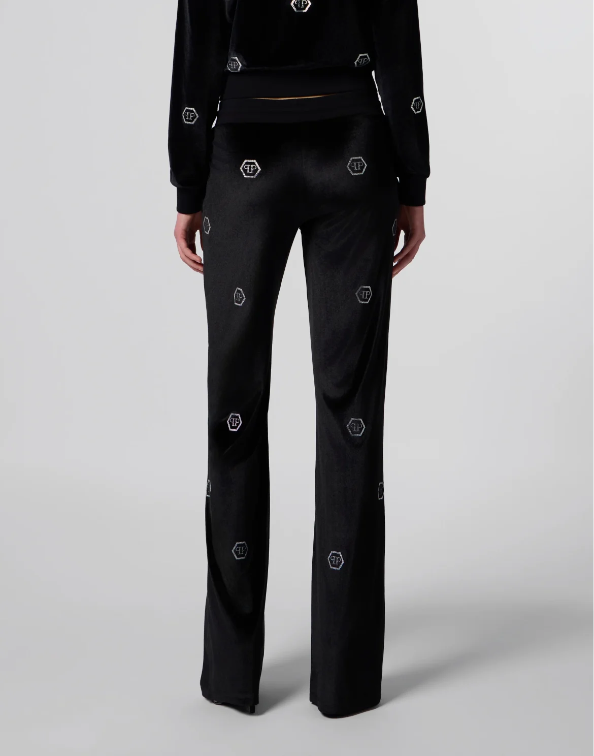 Chenille Jogging Pants Mini Monogram Strass Monogram Strass, цвет: Черный