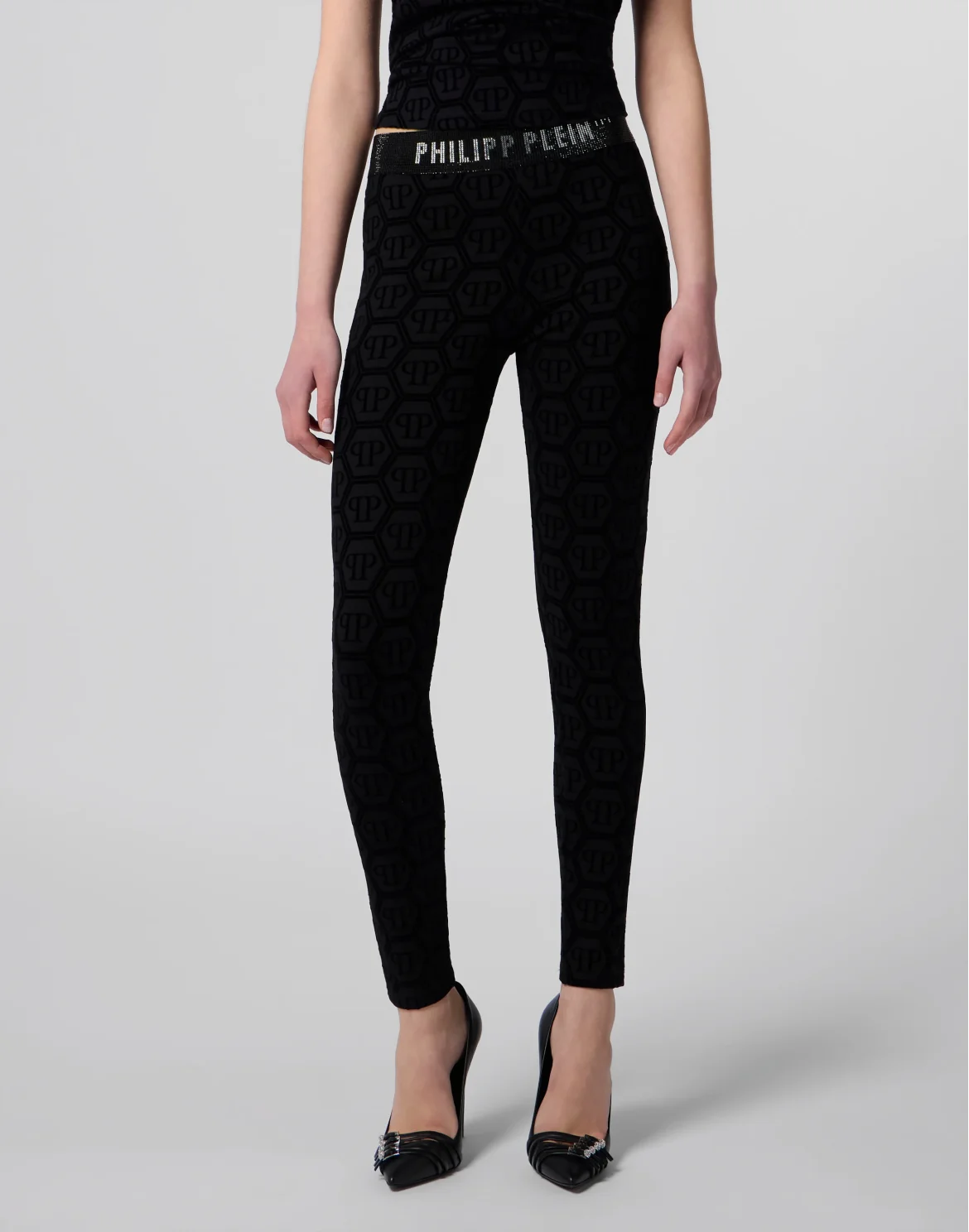 Leggings Flock Monogram Monogram, цвет: Черный