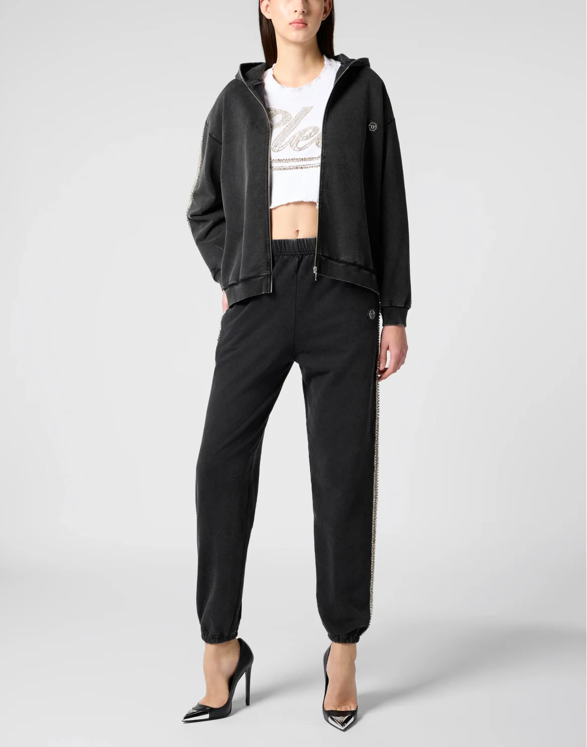 Cotton Joggers Strass, цвет: Черный
