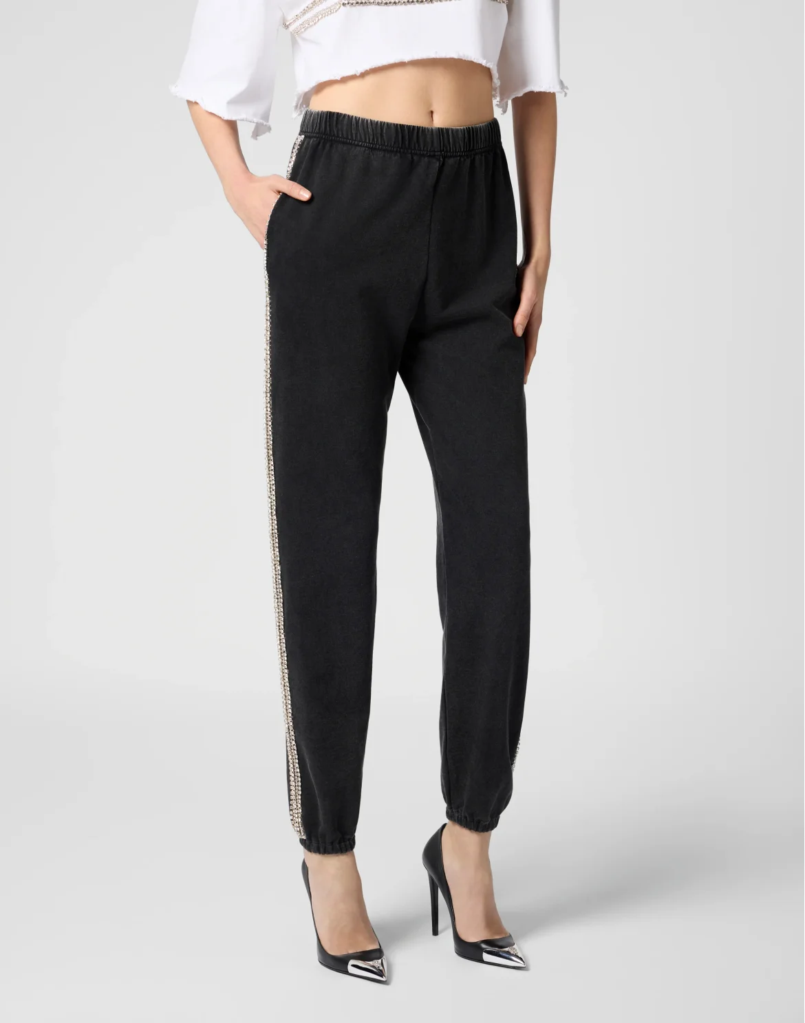 Cotton Joggers Strass, цвет: Черный