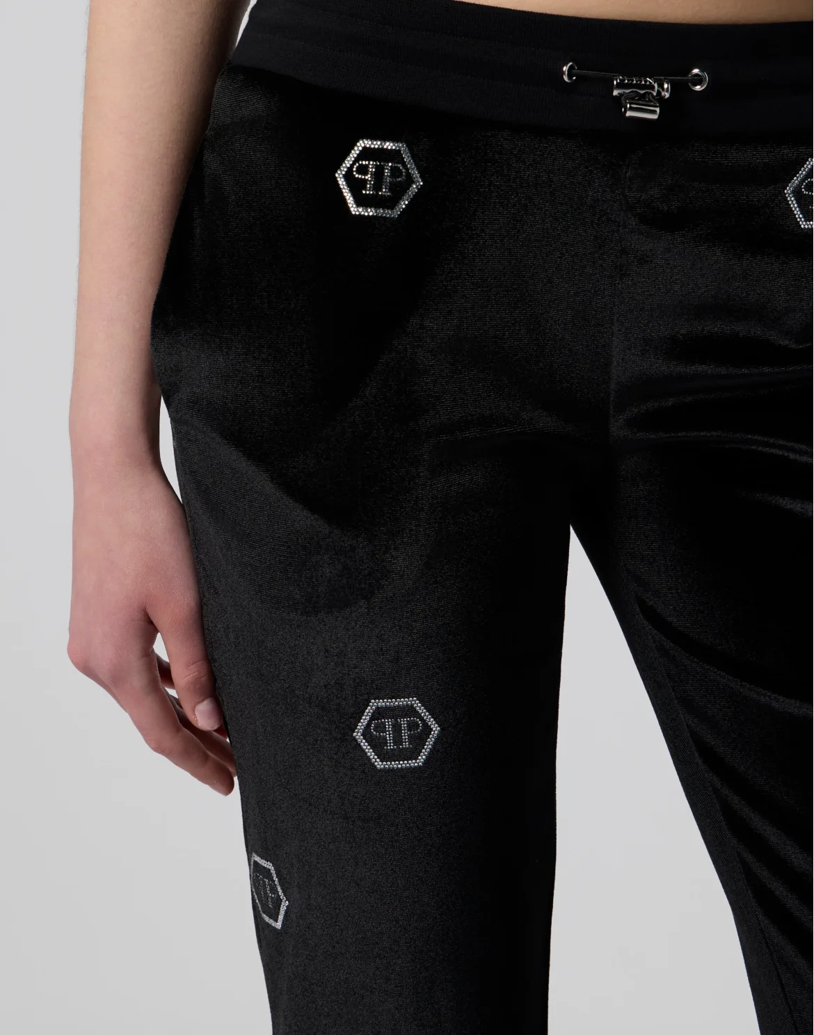 Chenille Joggers Monogram Strass, цвет: Черный