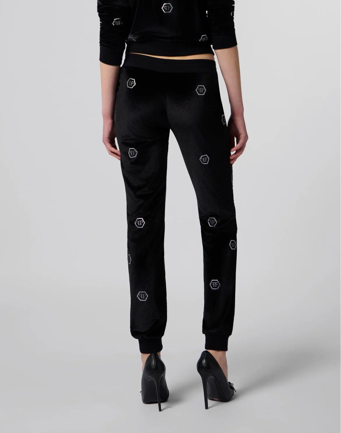 Chenille Joggers Monogram Strass, цвет: Черный