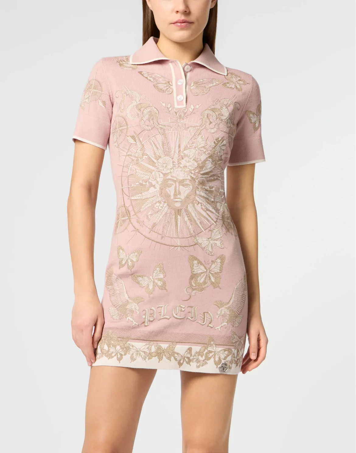 Polo Mini Dress Butterfly Tattoo, цвет: Розовый