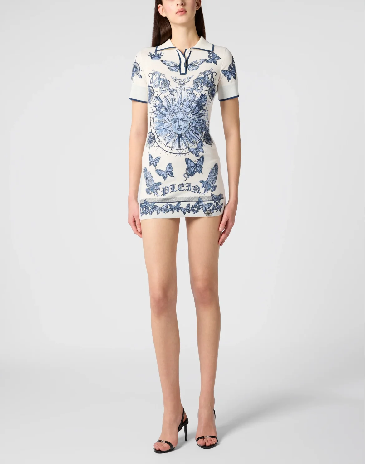 Polo Mini Dress Butterfly Tattoo, цвет: Голубой