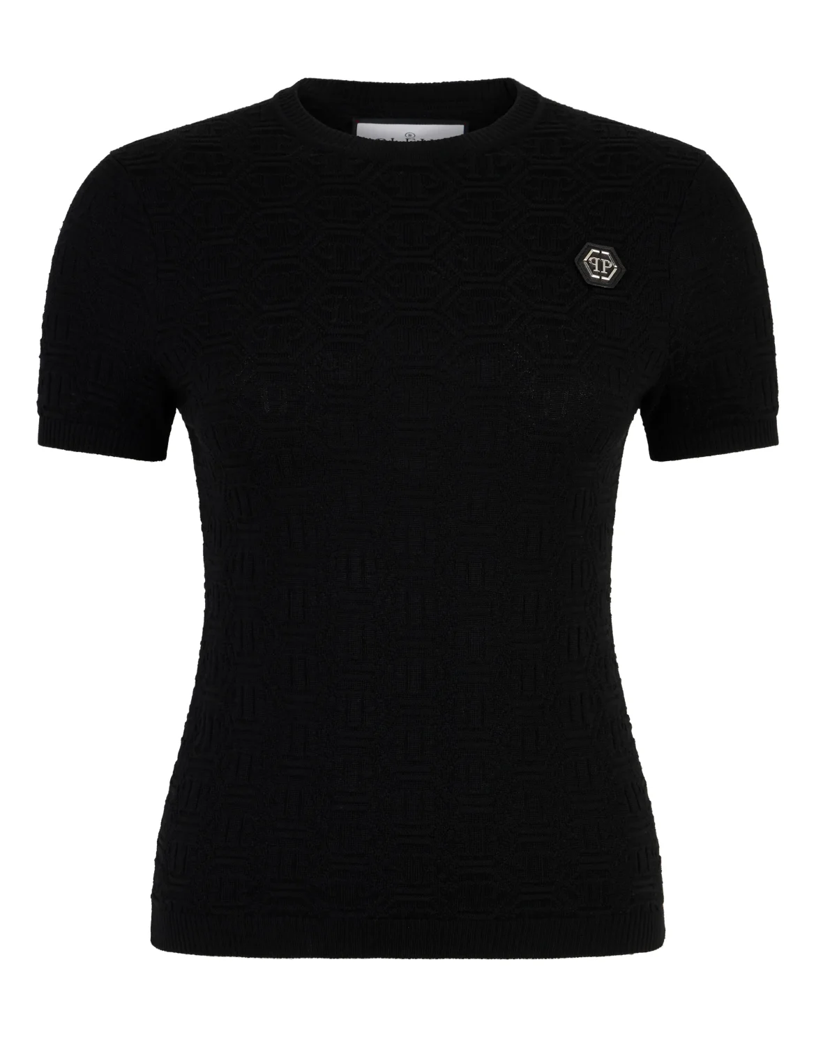 Knitted T-Shirt Sexy Pure Fit Monogram Monogram, цвет: Черный