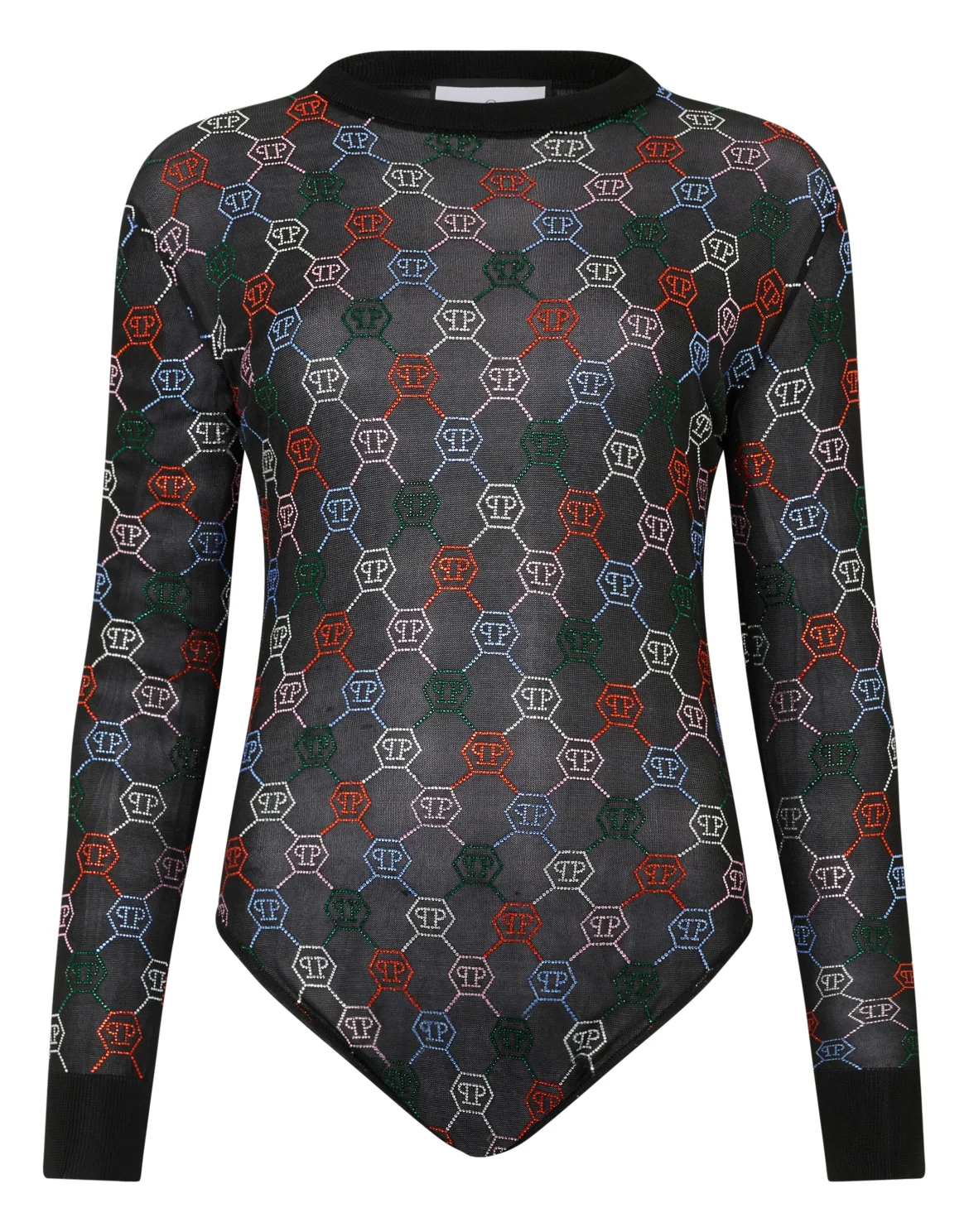 Knitted Bodysuit Multicolor Monogram, цвет: Черный