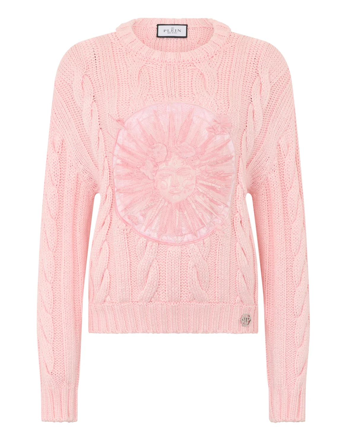Round Neck Pullover Sun Tattoo, цвет: Розовый