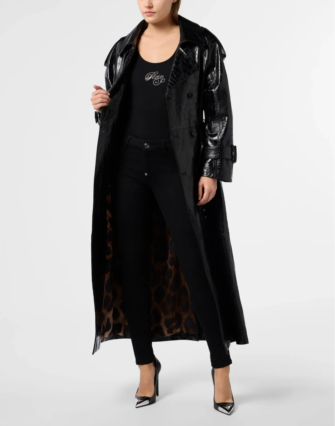 Long Trench Coat Cocco, цвет: Черный