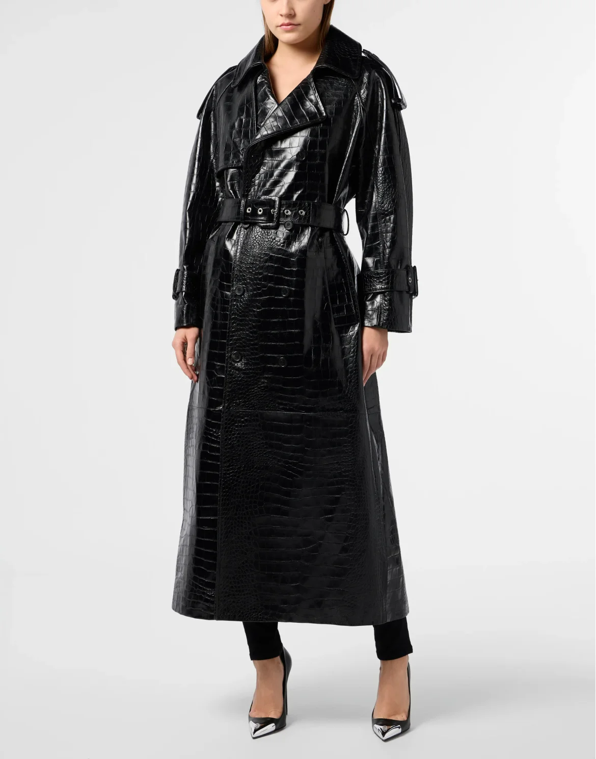 Long Trench Coat Cocco, цвет: Черный
