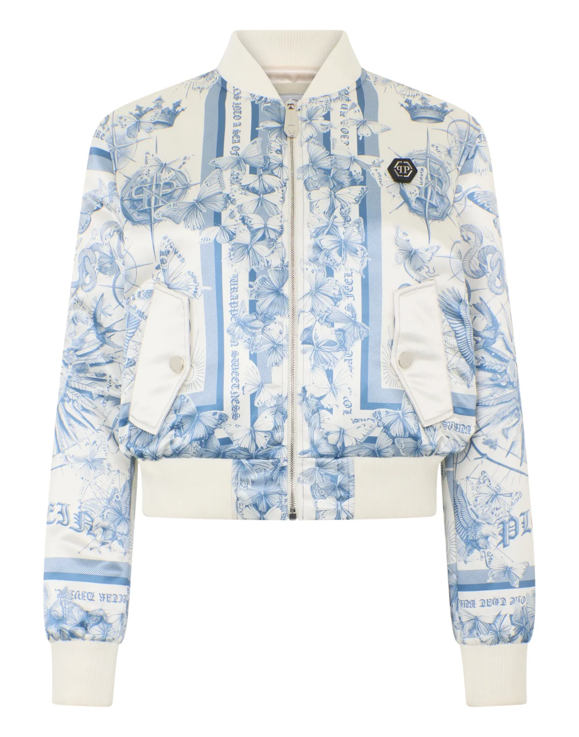 Satin Bomber Butterfly Tattoo, цвет: Голубой