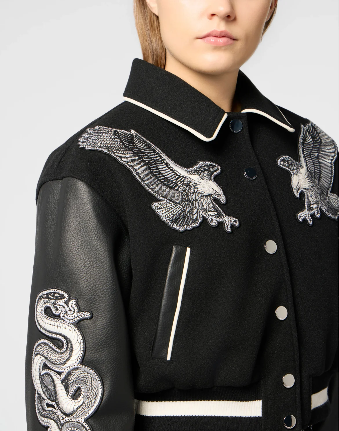 Varsity Jacket Tattoo Strass, цвет: Черный