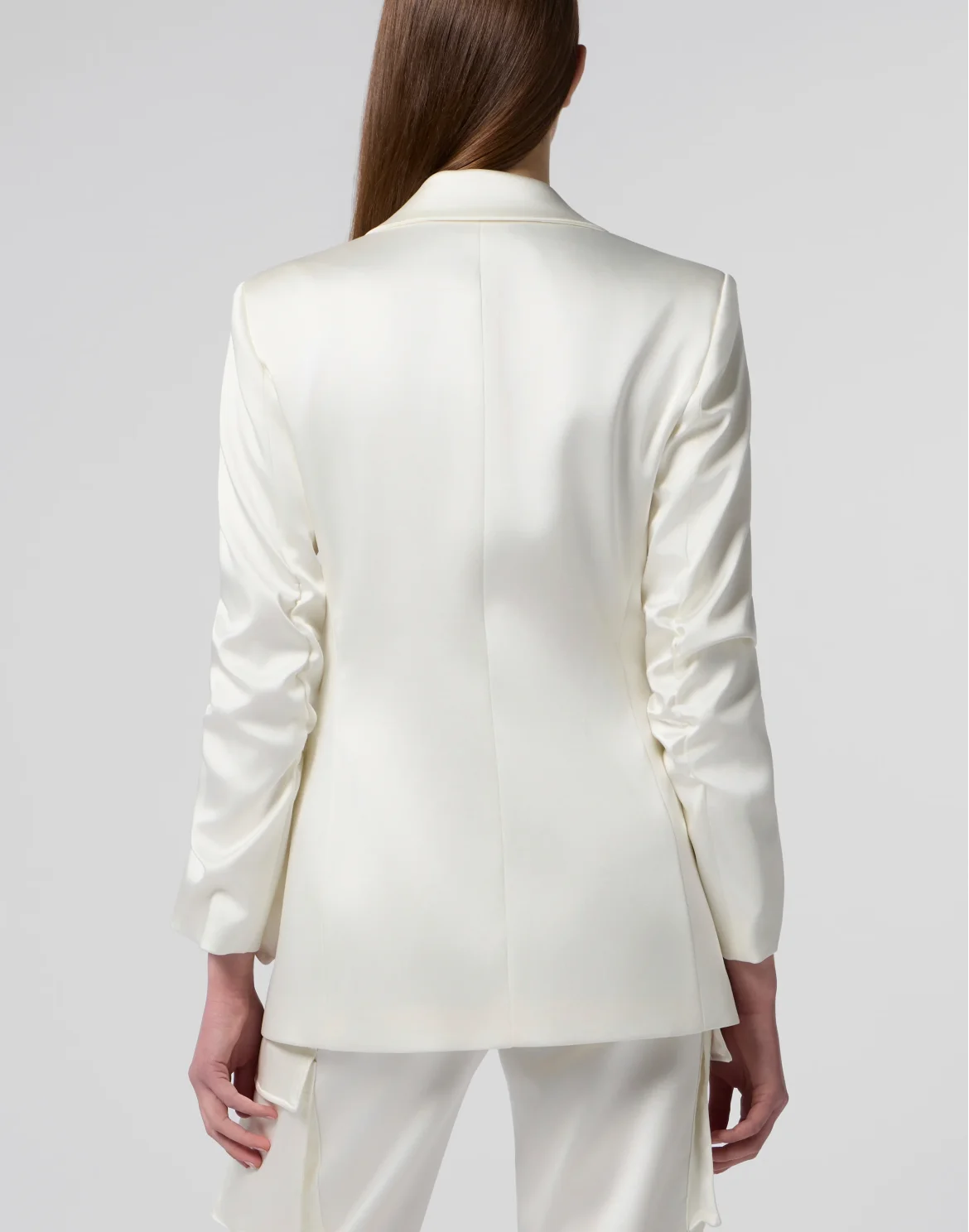 Satin Cargo Fit Blazer, цвет: Бежевый