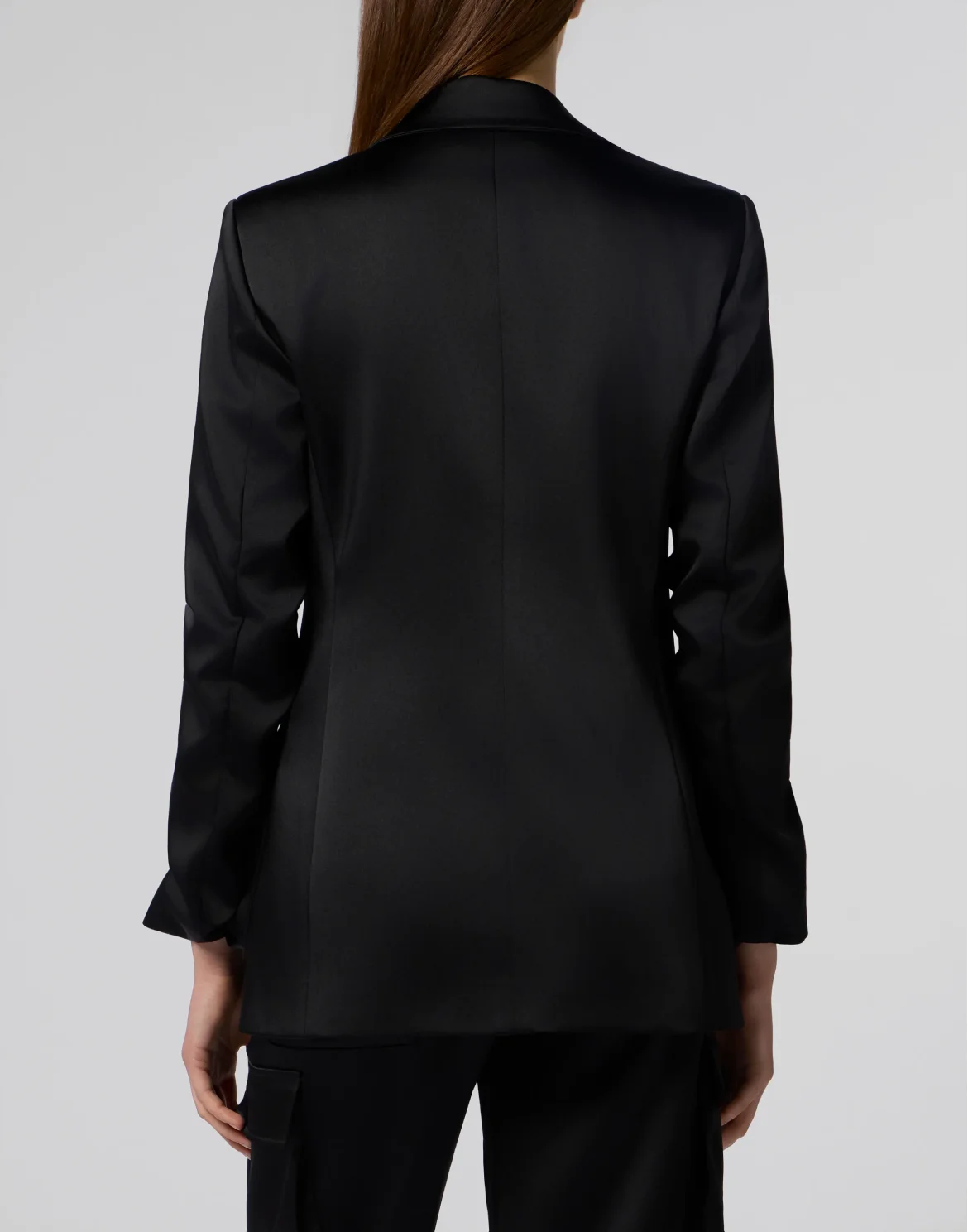 Satin Cargo Fit Blazer, цвет: Черный