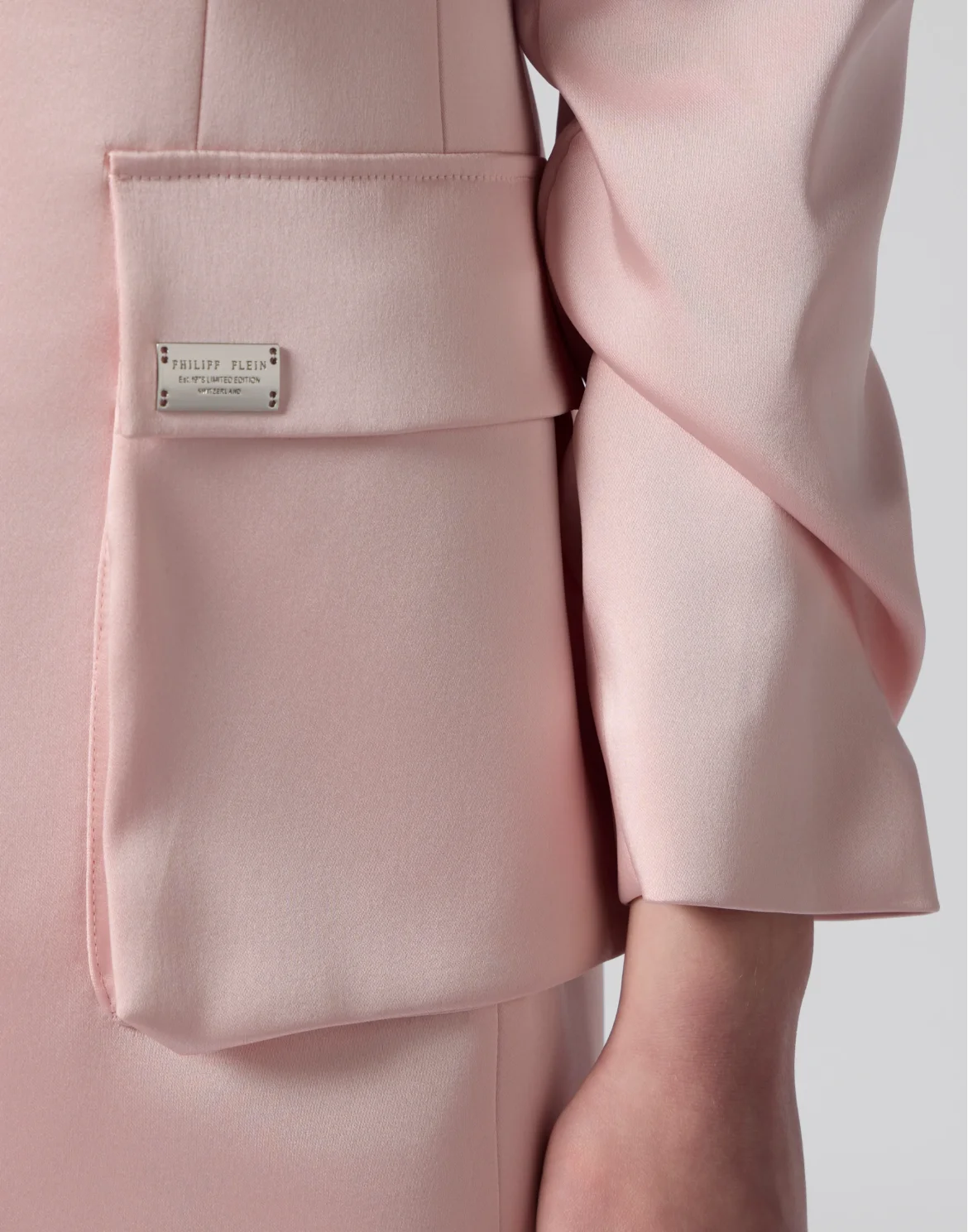 Satin Cargo Fit Blazer, цвет: Розовый