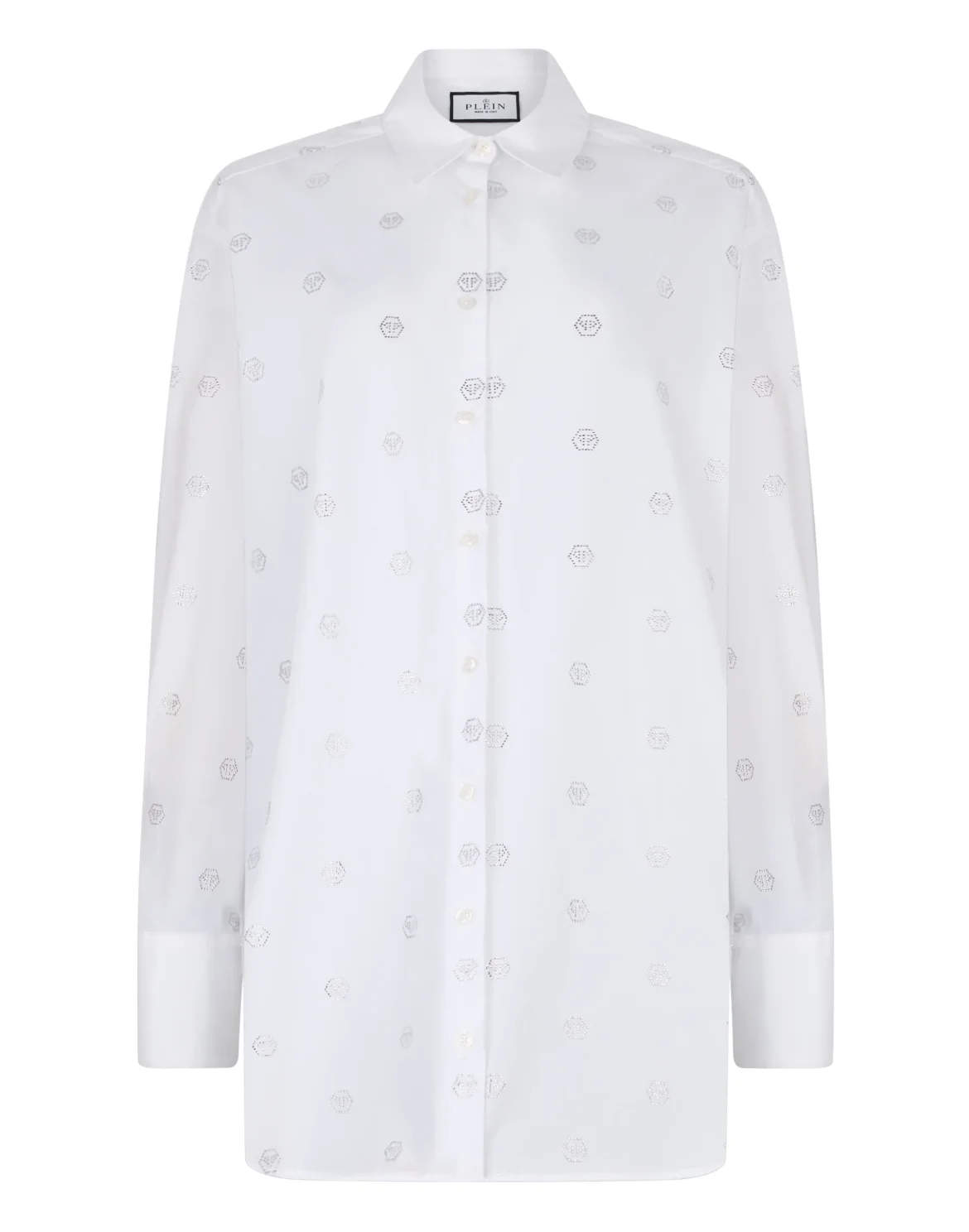 Regular Fit Shirt Monogram Crystal, цвет: Белый