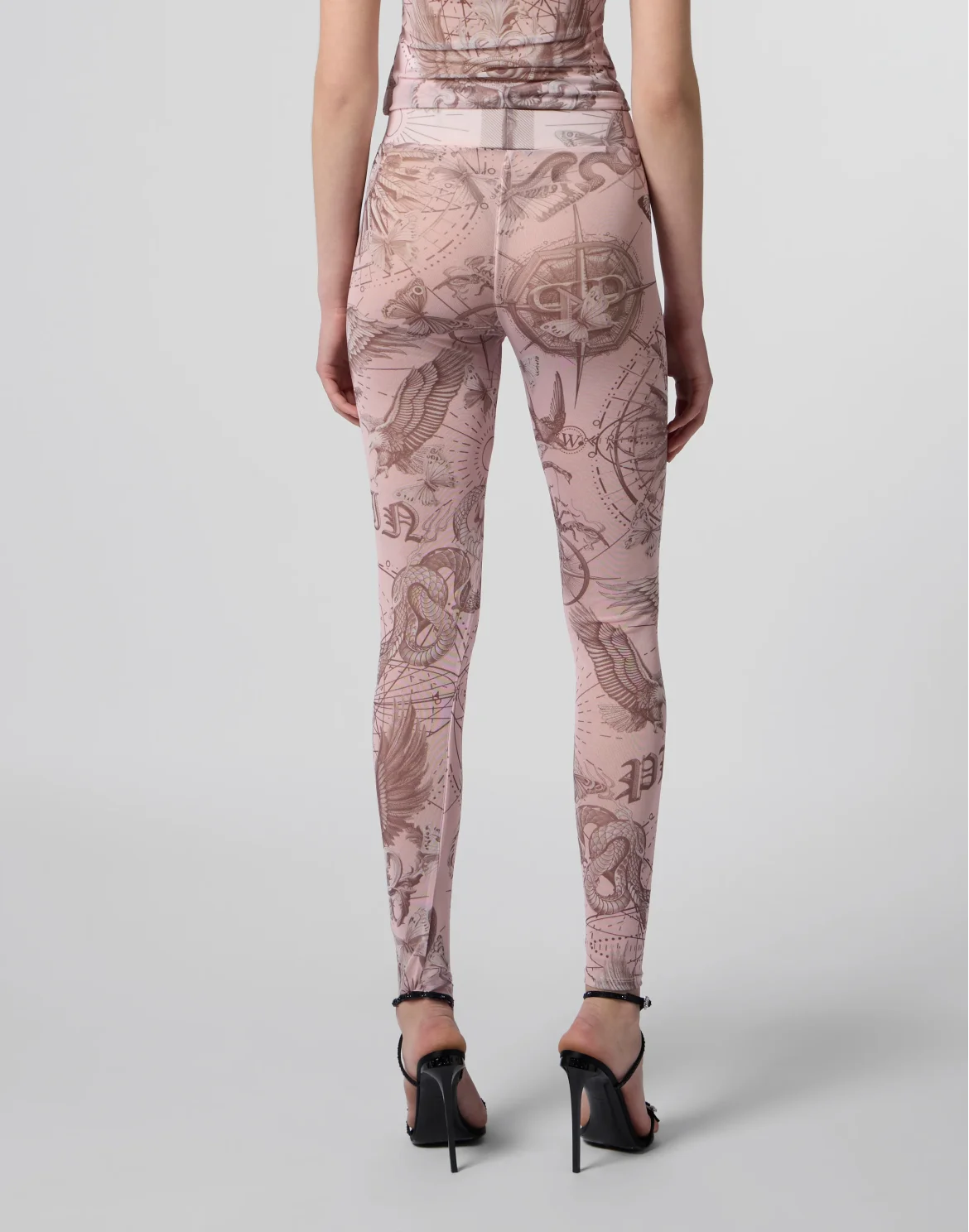Tulle Leggings Butterfly Tattoo, цвет: Розовый