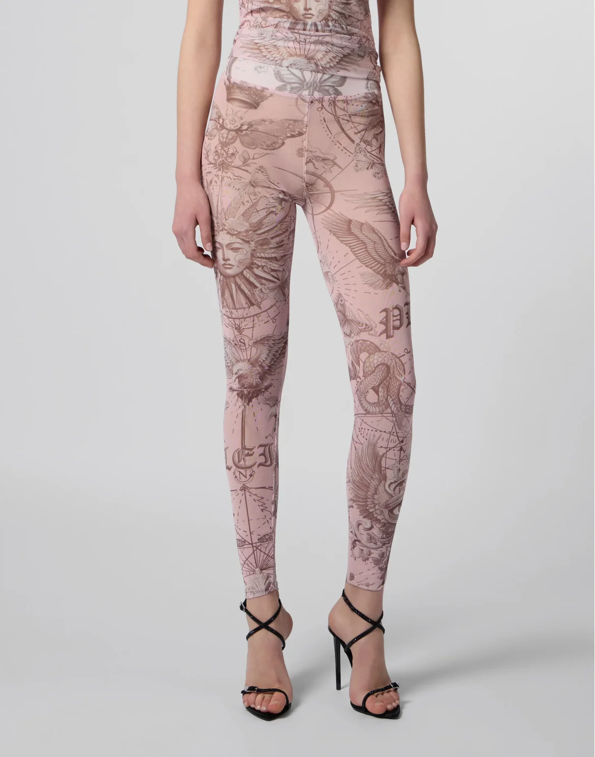 Tulle Leggings Butterfly Tattoo, цвет: Розовый