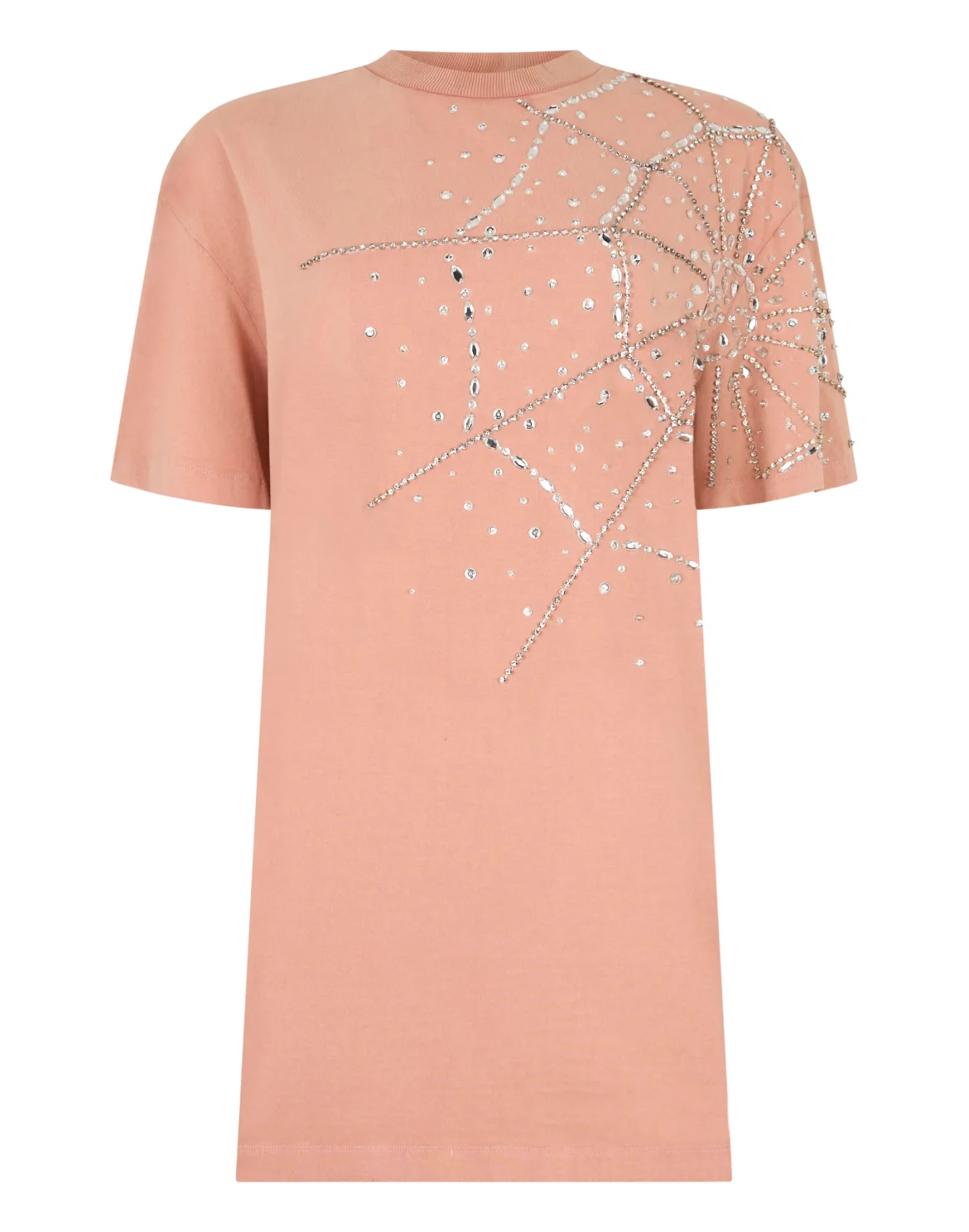 T-Shirt Dress Spiderweb Strass, цвет: Розовый