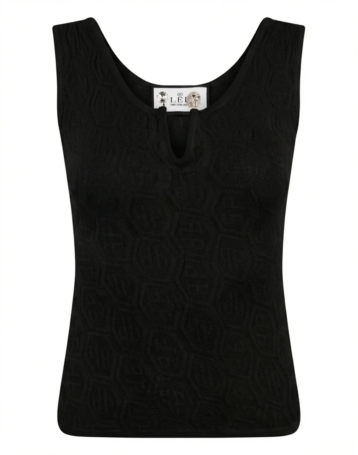 Knit Tank Top Piercing Monogram, цвет: Черный