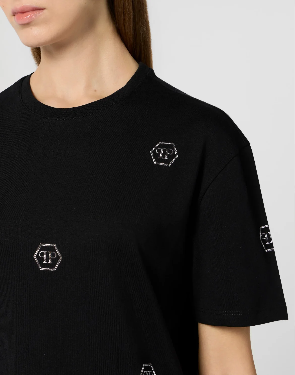 Man Fit T-Shirt Mini Monogram Crystal Monogram, цвет: Черный