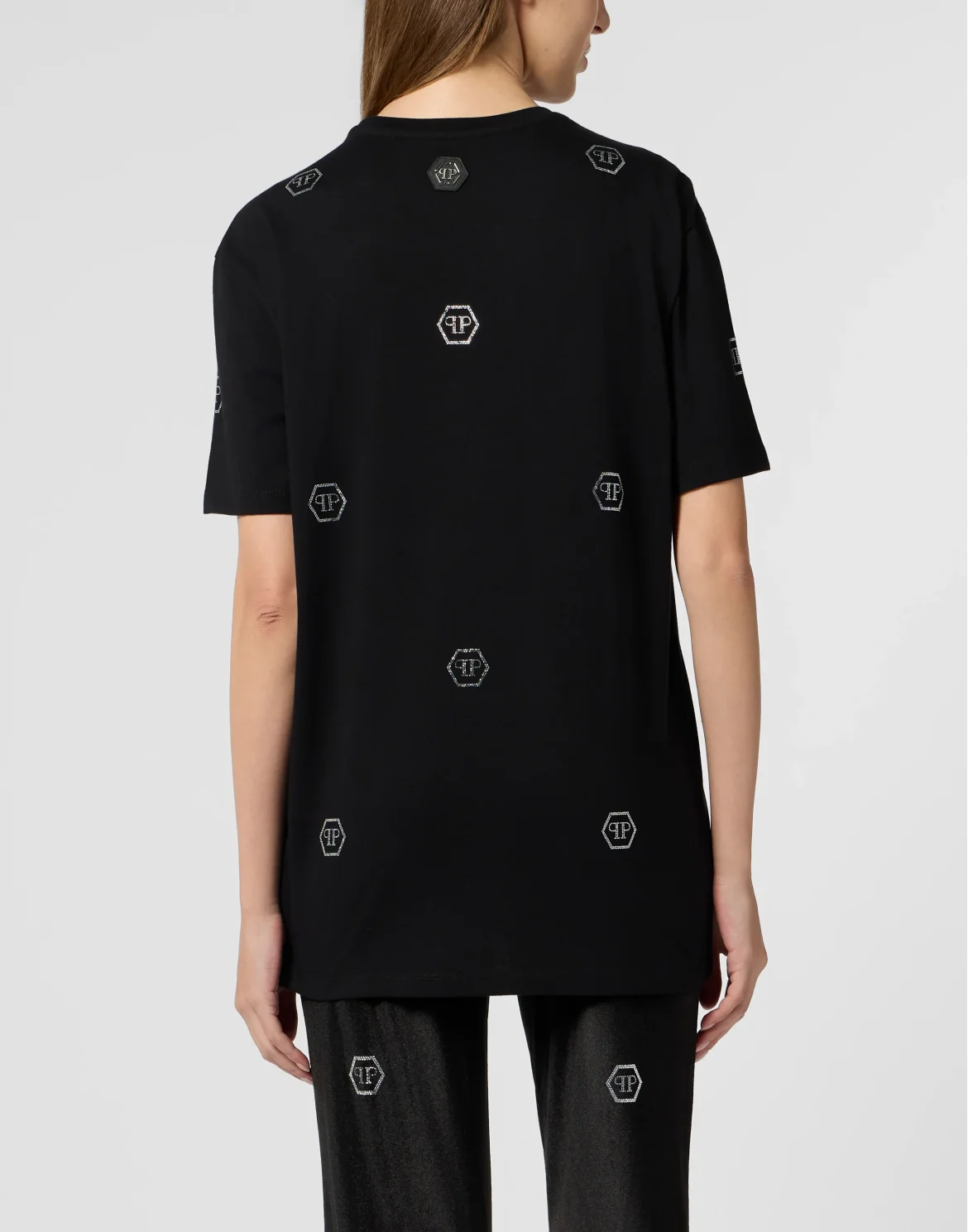 Man Fit T-Shirt Mini Monogram Crystal Monogram, цвет: Черный