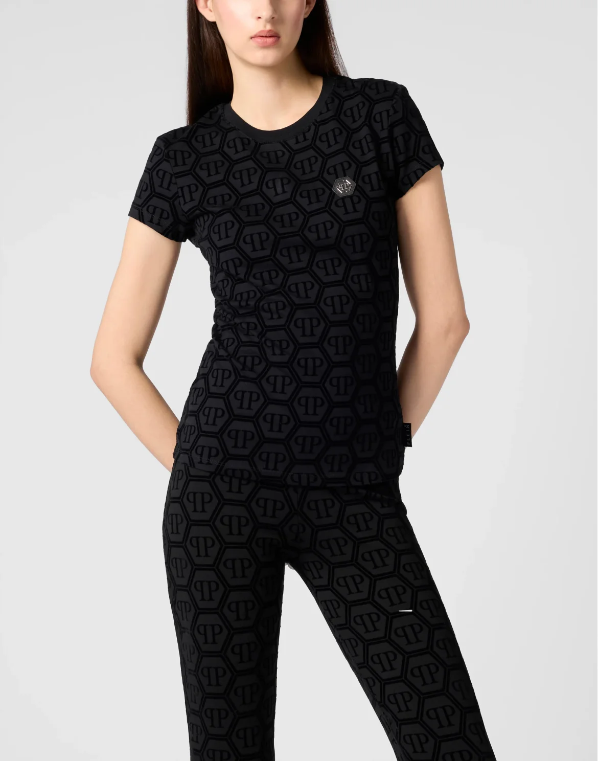 Sexy Pure Fit T-Shirt Jacquard Monogram Monogram, цвет: Черный
