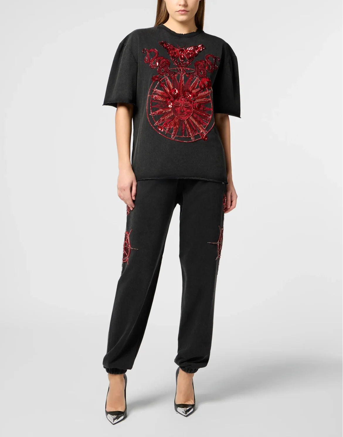 Man Fit T-Shirt Butterfly Tattoo, цвет: Черный