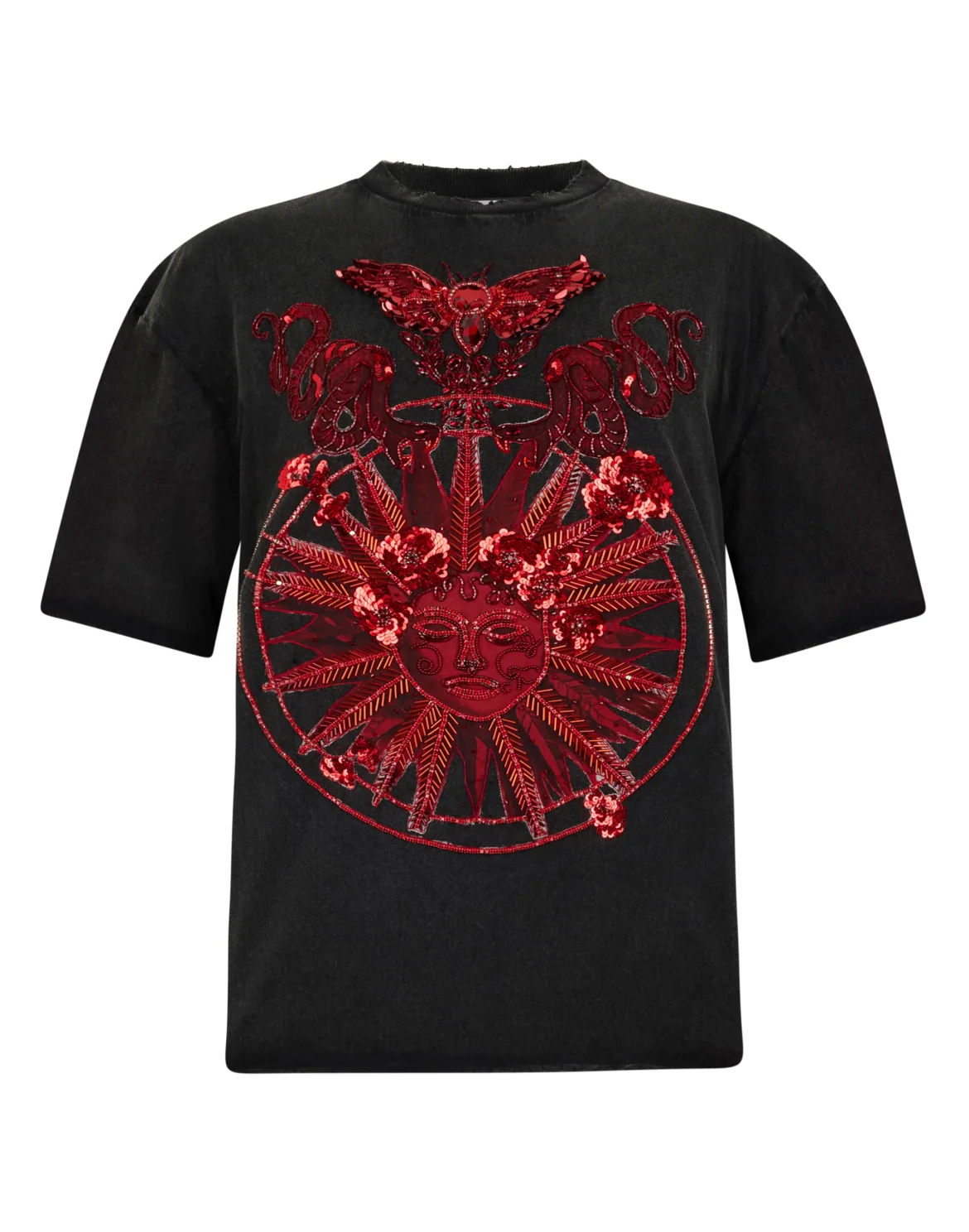 Man Fit T-Shirt Butterfly Tattoo, цвет: Черный