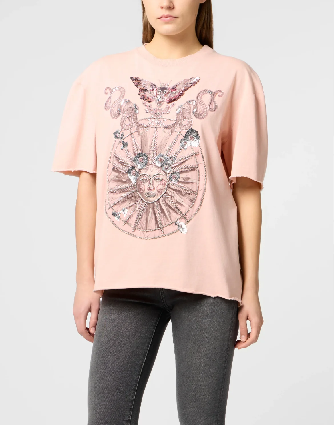 Man Fit T-Shirt Butterfly Tattoo, цвет: Розовый