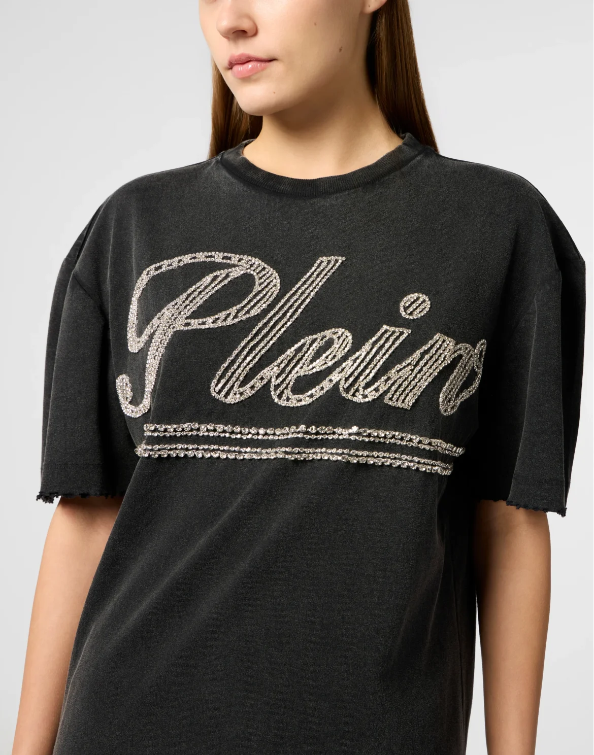 Man Fit T-Shirt Strass Signature, цвет: Черный