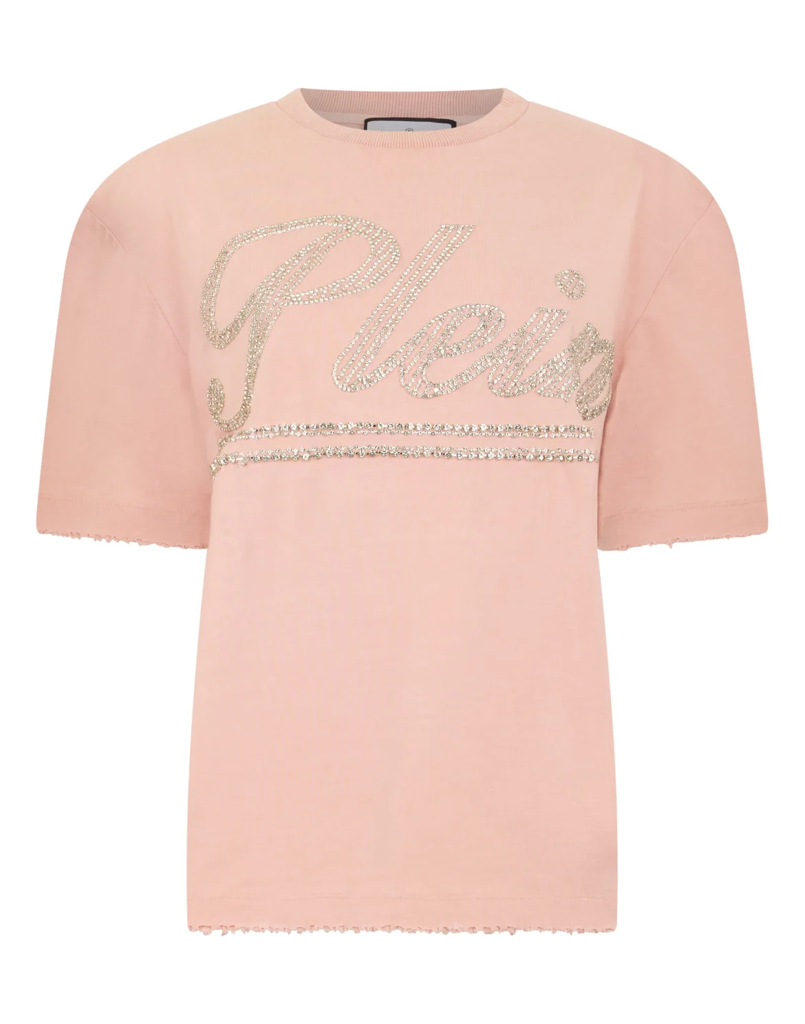 Man Fit T-Shirt Strass Signature, цвет: Розовый